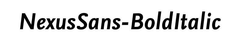 NexusSans-BoldItalic font preview