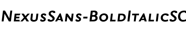 NexusSans-BoldItalicSC font preview