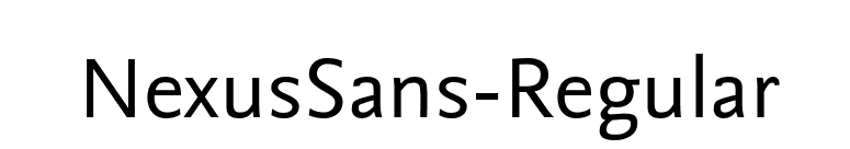 NexusSans-Regular font preview