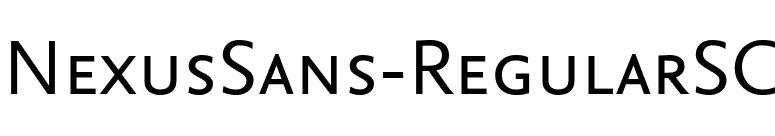 NexusSans-RegularSC font preview