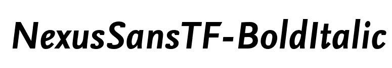 NexusSansTF-BoldItalic font preview