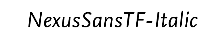 NexusSansTF-Italic font preview