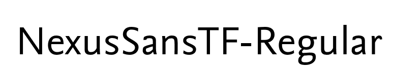 NexusSansTF-Regular font preview