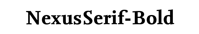 NexusSerif-Bold font preview