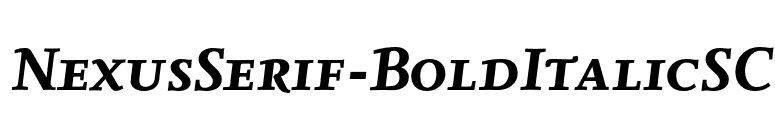 NexusSerif-BoldItalicSC font preview