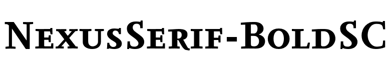 NexusSerif-BoldSC font preview