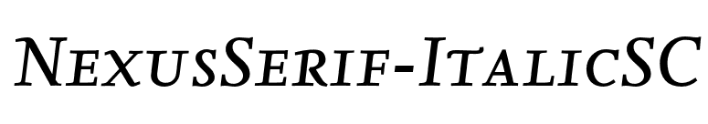 NexusSerif-ItalicSC font preview
