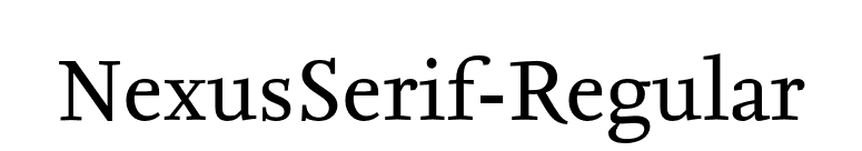 NexusSerif-Regular font preview