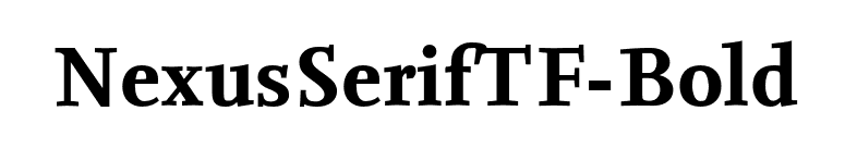 NexusSerifTF-Bold font preview