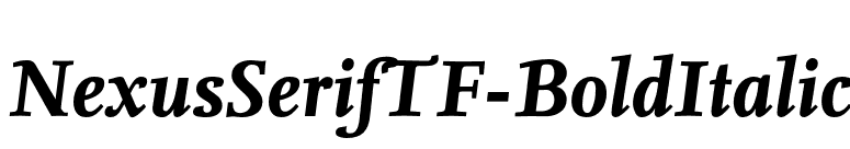 NexusSerifTF-BoldItalic font preview
