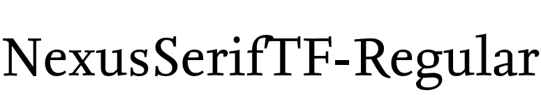 NexusSerifTF-Regular font preview