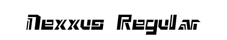 Nexxus Regular font preview