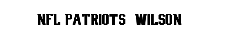 NFL Patriots (Wilson) font preview