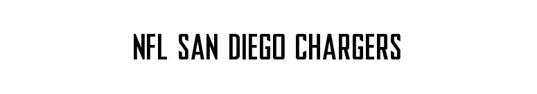 NFL San Diego Chargers font preview
