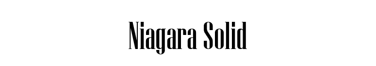 Niagara Solid font preview