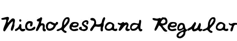 NicholesHand Regular font preview
