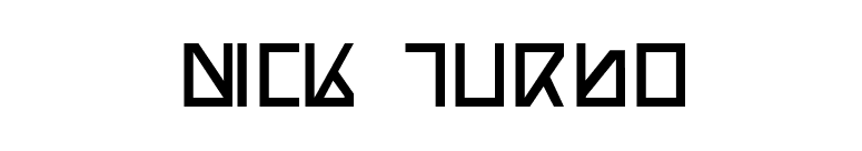 Nick Turbo font preview