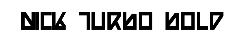 Nick Turbo Bold font preview