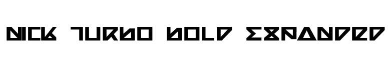Nick Turbo Bold Expanded font preview
