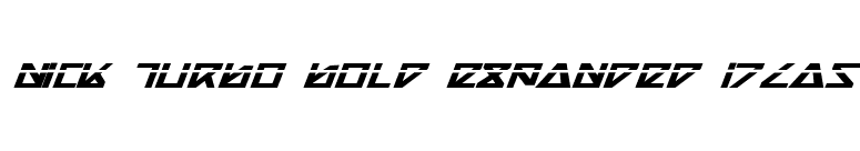 Nick Turbo Bold Expanded ItLas font preview