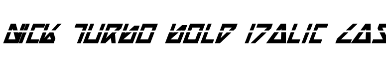 Nick Turbo Bold Italic Las font preview