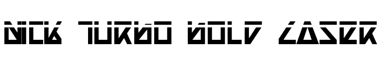 Nick Turbo Bold Laser font preview