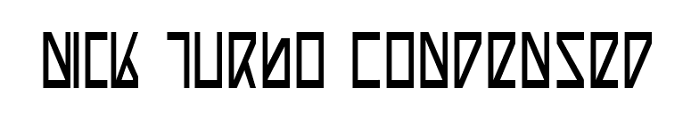 Nick Turbo Condensed font preview