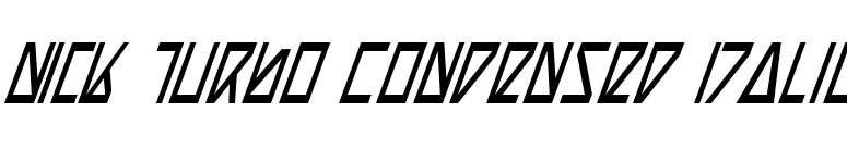 Nick Turbo Condensed Italic font preview