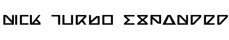 Nick Turbo Expanded font preview