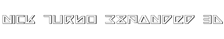 Nick Turbo Expanded 3D font preview