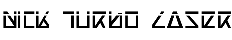Nick Turbo Laser font preview