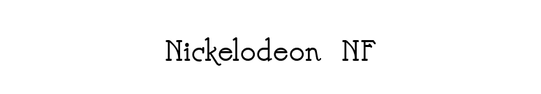 Nickelodeon NF font preview