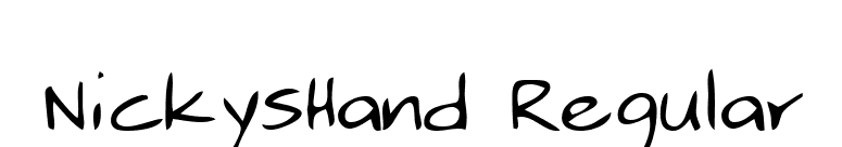 NickysHand Regular font preview