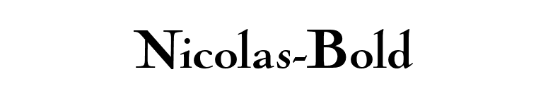Nicolas-Bold font preview