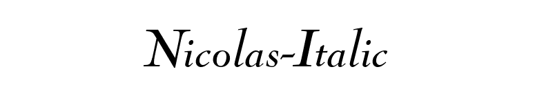 Nicolas-Italic font preview