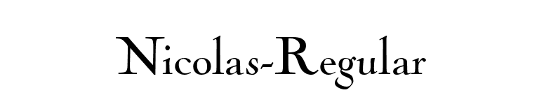 Nicolas-Regular font preview