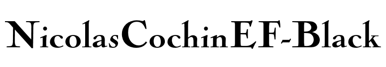NicolasCochinEF-Black font preview