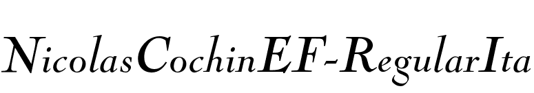 NicolasCochinEF-RegularIta font preview