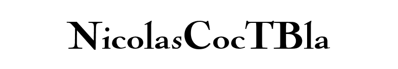 NicolasCocTBla font preview