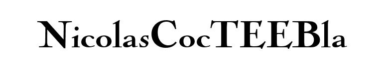 NicolasCocTEEBla font preview