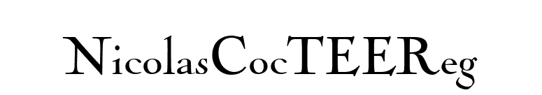 NicolasCocTEEReg font preview