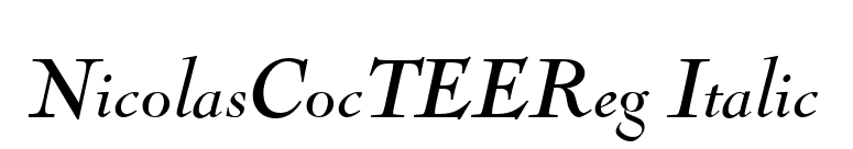 NicolasCocTEEReg Italic font preview