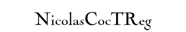 NicolasCocTReg font preview