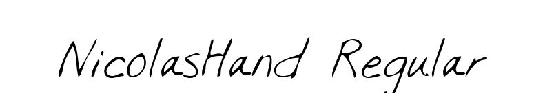 NicolasHand Regular font preview