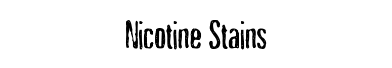 Nicotine Stains font preview