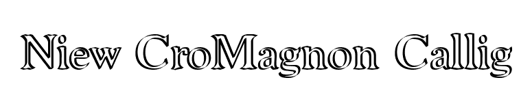 Niew CroMagnon Callig font preview