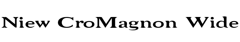 Niew CroMagnon Wide font preview