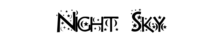 Night Sky font preview