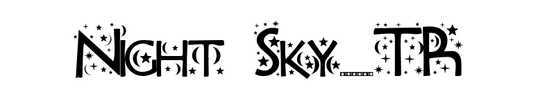 Night Sky_TR font preview