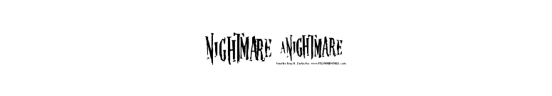 Nightmare 5 font preview